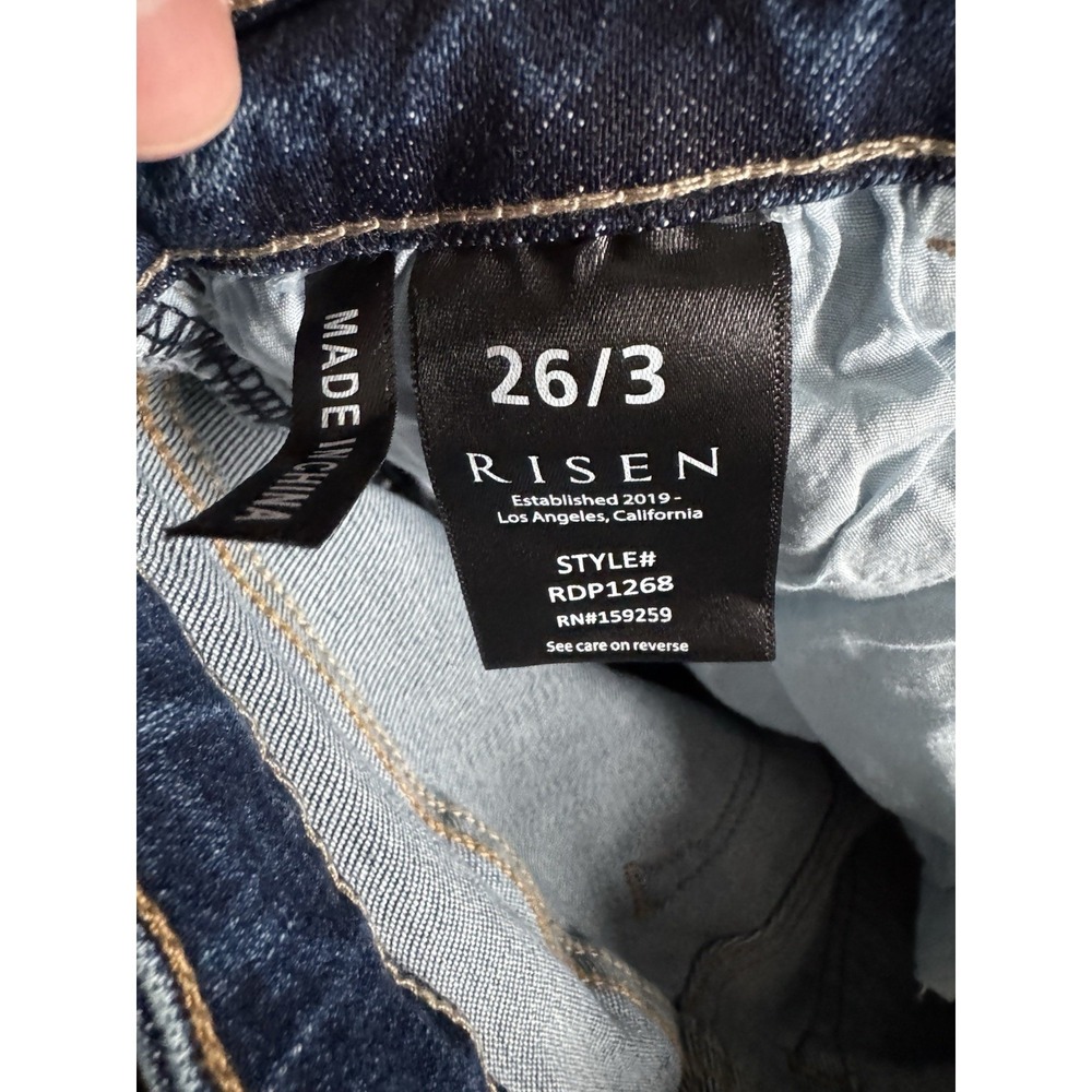Risen Jeans Straight Leg Vintage Washed RDP1268 Sz 3/26 Frayed Distressed GUC - Picture 6 of 12